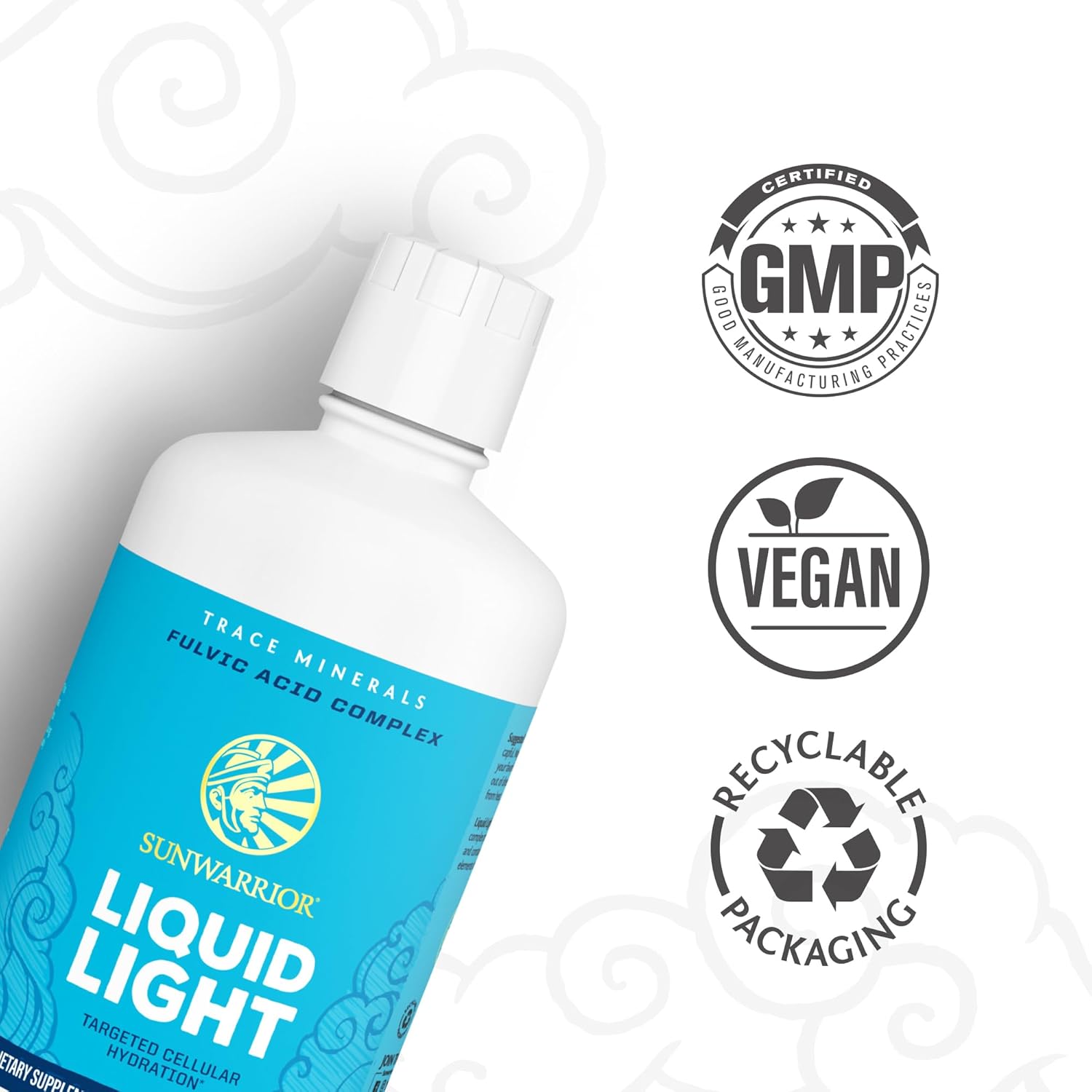 Sunwarrior Fulvic Acid Liquid Trace Minerals Supplement - Vegan Plant Based Mineral Drops 32 Fl Oz