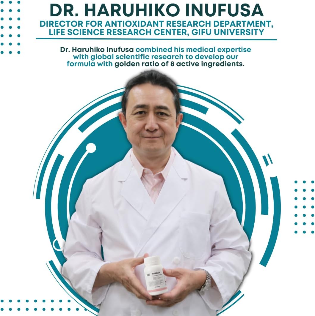 SUPALIV Liver Health & Immunity Support Supplement with Antioxidants - Japanese Patented Formula - 100 Tablets (33 Servings)