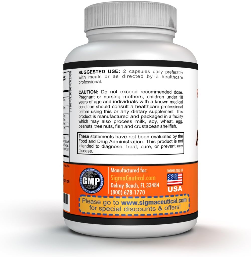 Super Antioxidant Supplement with Niacin, Beta Sitosterol, Policosanol, Plant Sterols, Garlic, Cayenne, Goji Berry, Acai Berry, Mangosteen, Resveratrol, Pomegranate, Noni for Heart Health