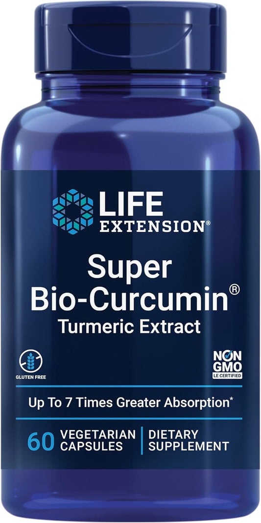 Super Bio-Curcumin and Super K Vitamin Supplements for Life Extension, 60 and 90 Count