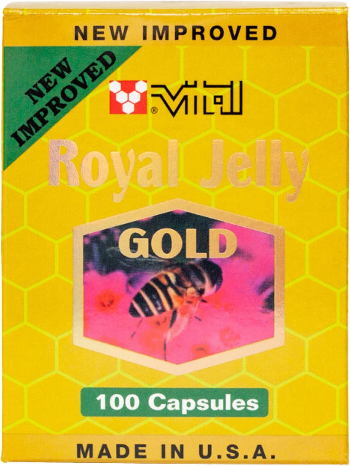 Super Gold Royal Jelly Capsules - 2000mg, 200 Count - Enhanced Formula for Vitality and Health