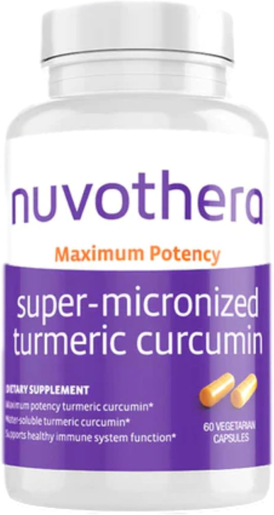 Super-Micronized Turmeric Curcumin Capsules - 1 Month Supply for Joint, Skin, Gut Health - Non-GMO, Rapid Absorption, Antioxidants - 60 Capsules