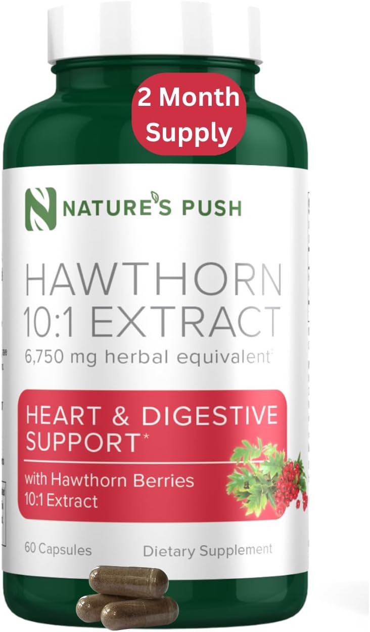 Super Potent Hawthorn Berry and Olive Leaf Bundle - 6,750mg & 6,000mg Extracts (2 Month Supply)