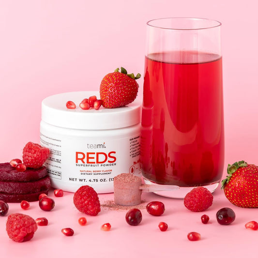 Super Reds Powder Blend for Energy Boost & Immune Support | Antioxidants, Minerals, Adaptogens, Nutrients | Fight Fatigue & Brain Fog | 4.75oz Jar