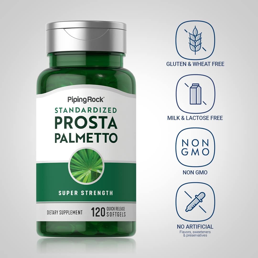 Super Strength Saw Palmetto Extract Softgels for Men and Women - 120 Pills | Prostate Support Supplement | Non-GMO, Gluten Free Formula