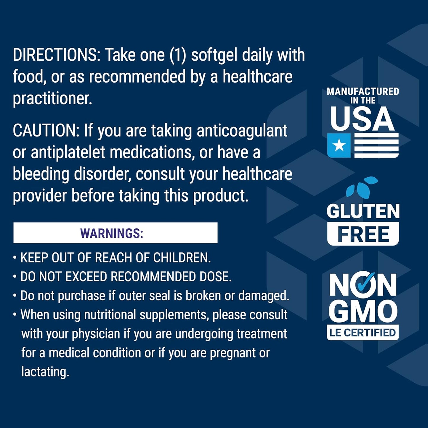 Super Vitamin E Softgels 268 mg - Promotes Heart, Brain, & Immune Health - Antioxidant Protection - Gluten Free, Non-GMO - 90 Count