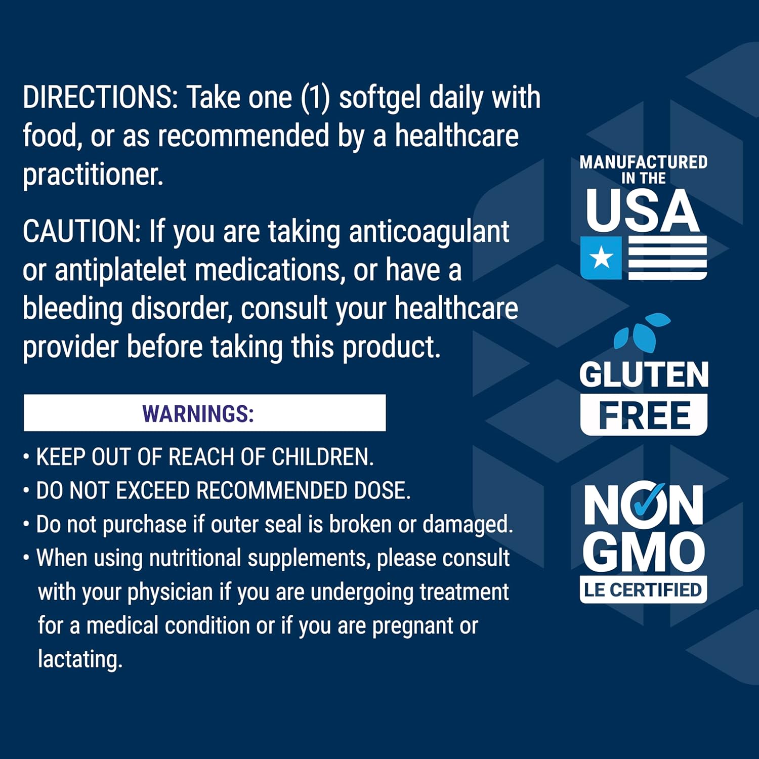 Super Vitamin E Softgels 268 mg - Promotes Heart, Brain, & Immune Health - Antioxidant Protection - Gluten Free, Non-GMO - 90 Count