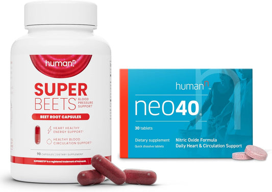 SuperBeets Beet Root Capsules and Neo40 Daily: Boost Nitric Oxide Levels for Improved Heart Health and Energy