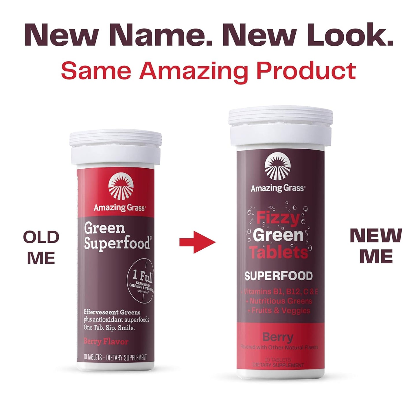 Superfood Fizzy Green Tablets: Berry Flavor, 30 Count, Antioxidants & Alkalizing Greens, Immune Support