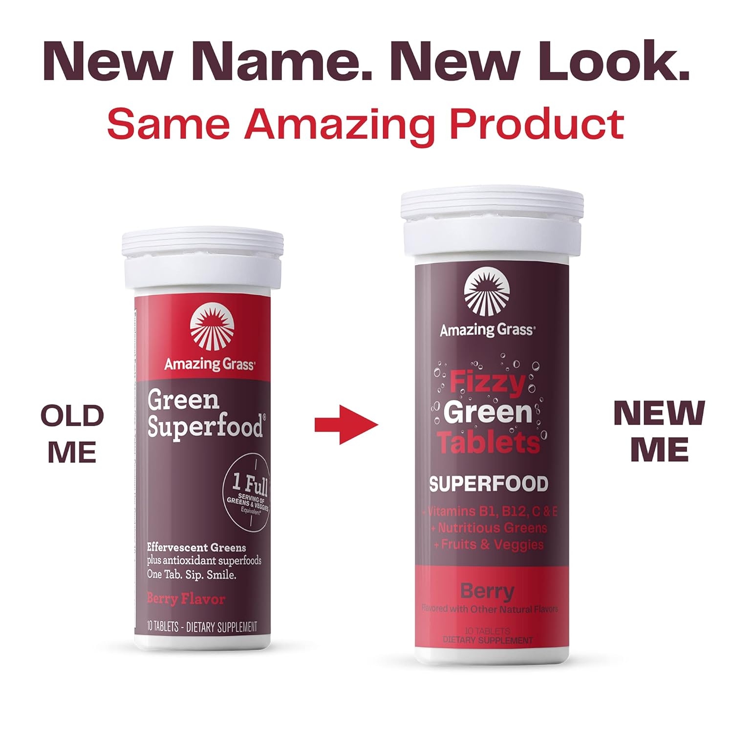 Superfood Fizzy Green Tablets: Berry Flavor, 30 Count, Antioxidants & Alkalizing Greens, Immune Support