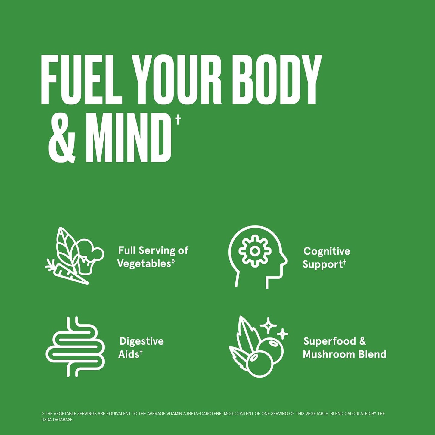 Superfood Greens Powder Bundle - 8.4oz Bulletproof Greens with 35 Superfoods and 15 Individual Packets for Daily Wellness