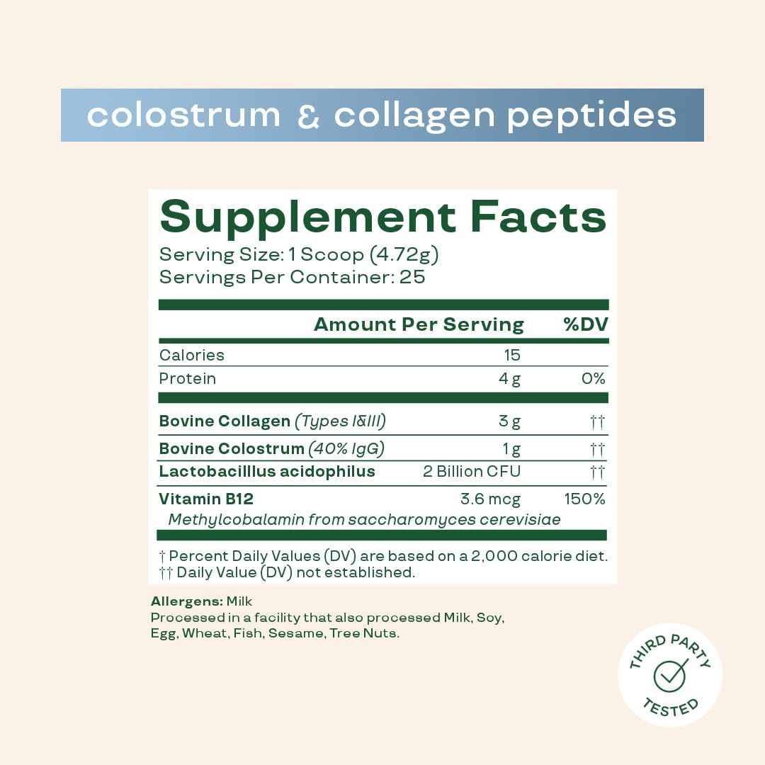 Superfood Greens Powder with Digestive Enzymes, Probiotics, Prebiotics, and Colostrum for Gut Health and Bloating Relief