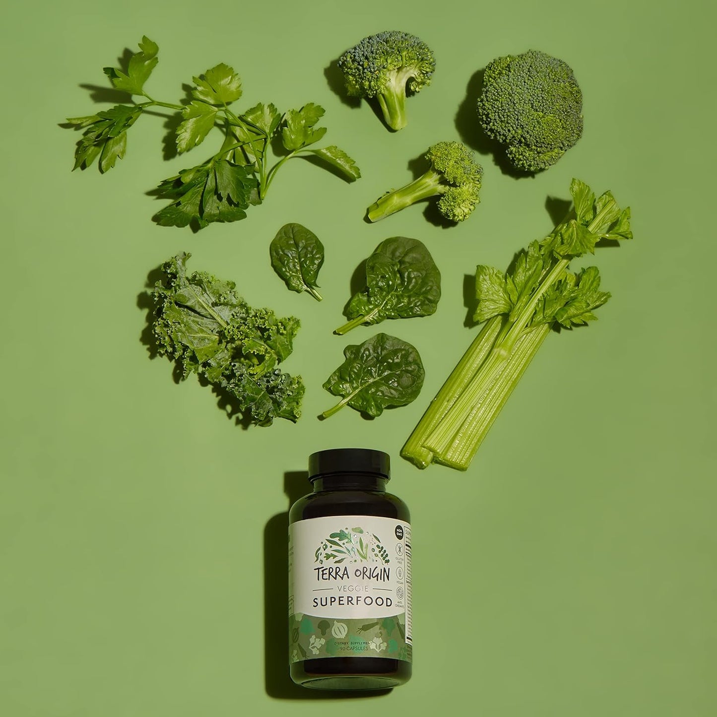 Superfood Veggie Capsules with Spectra® Antioxidant Blend - 90 Capsules, Plant Based & Nutrient Rich