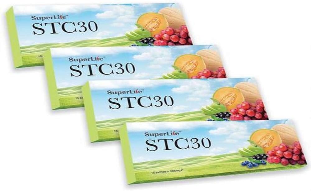 Superlifeworld Stem Cell Supplement 4 Pack - Boost Immunity with Superlife Stc30 - 30 Sachets per Pack - 15 Sachets in 1 Pack
