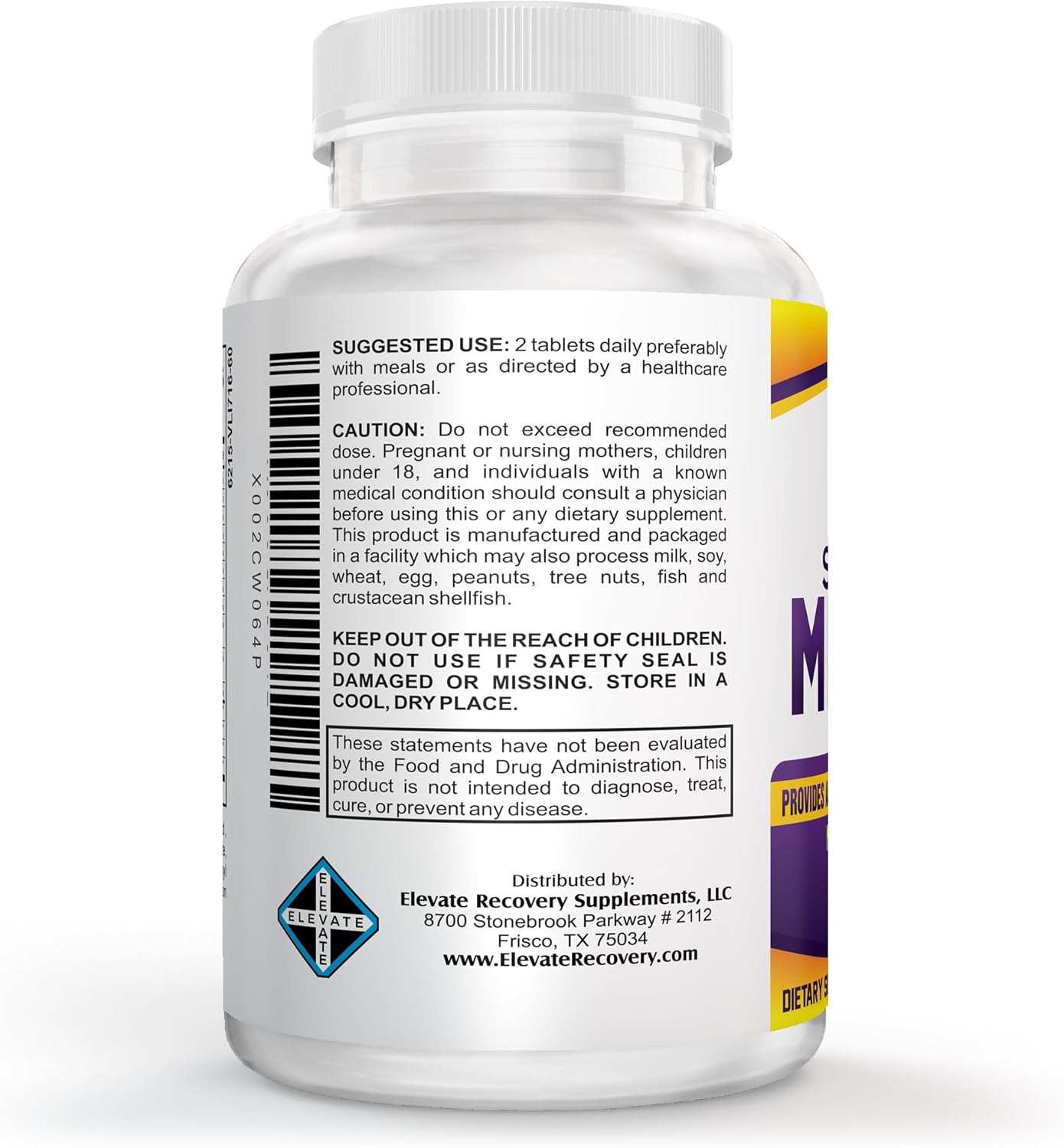 SuperMAX Multimineral Supplement with 72 Trace Minerals - Iron Free Formula - Natural High Potency Multi Mineral Supplements - 30-Day Supply