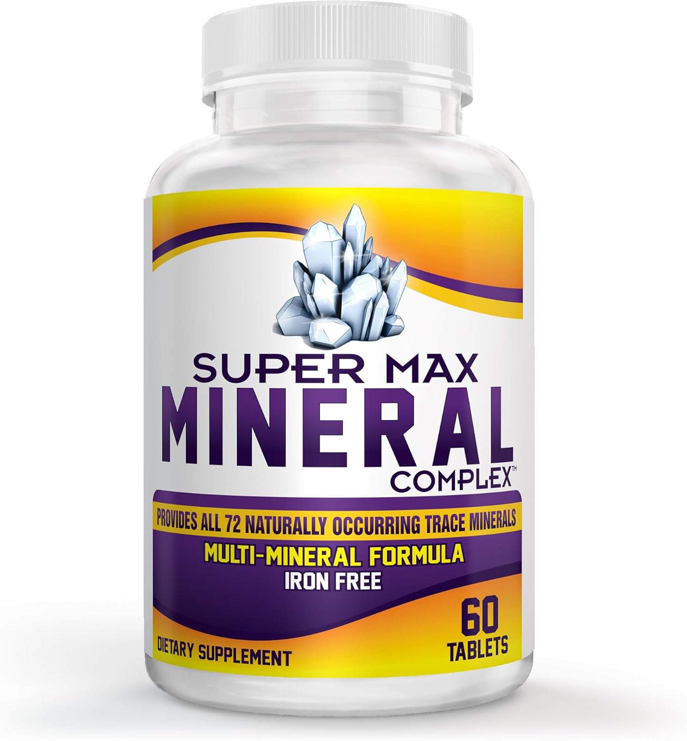 SuperMAX Multimineral Supplement with 72 Trace Minerals - Iron Free Formula - Natural High Potency Multi Mineral Supplements - 30-Day Supply
