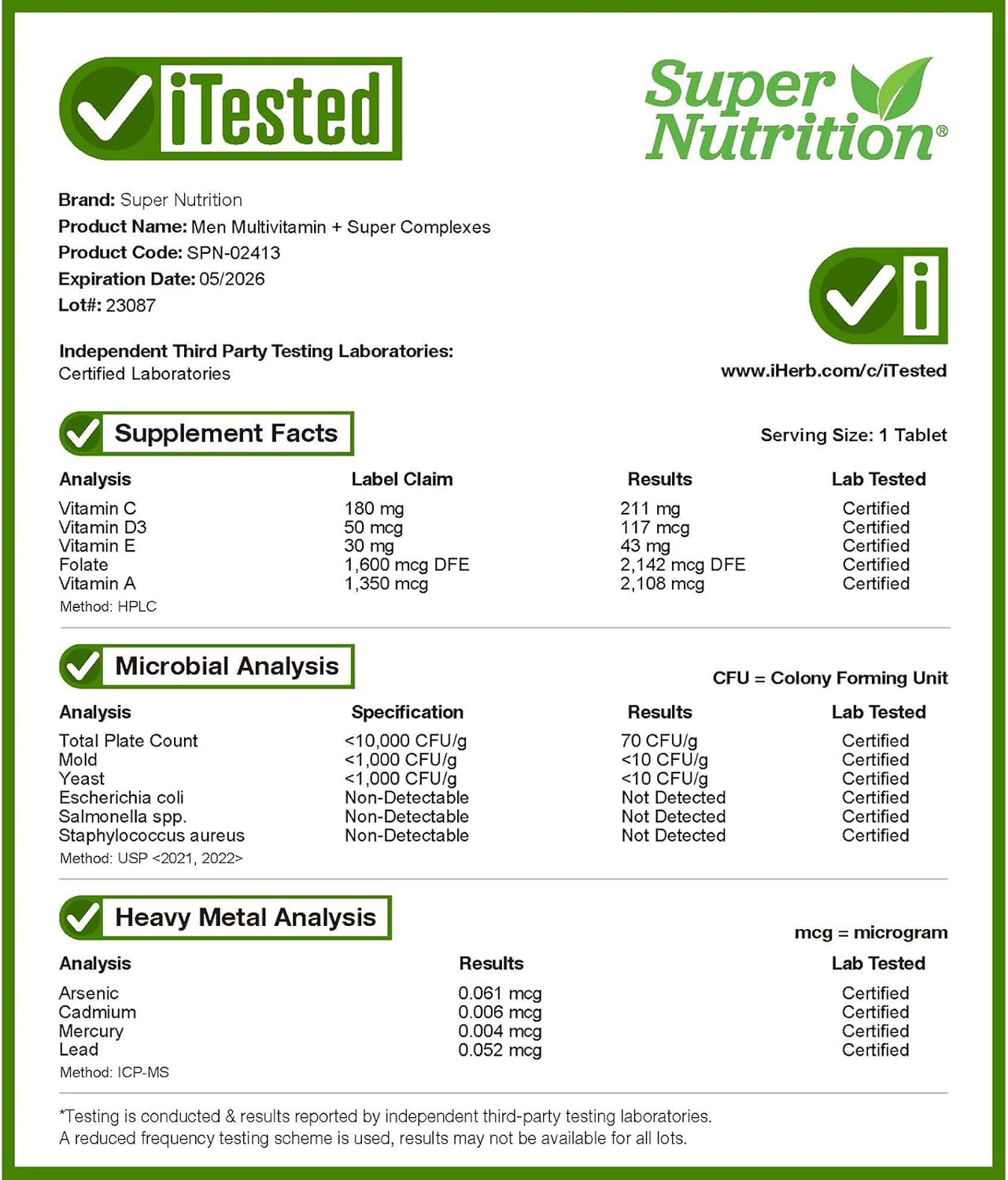 SuperNutrition SimplyOne® Men’s Multivitamin with Super Complexes - 90 Tablets