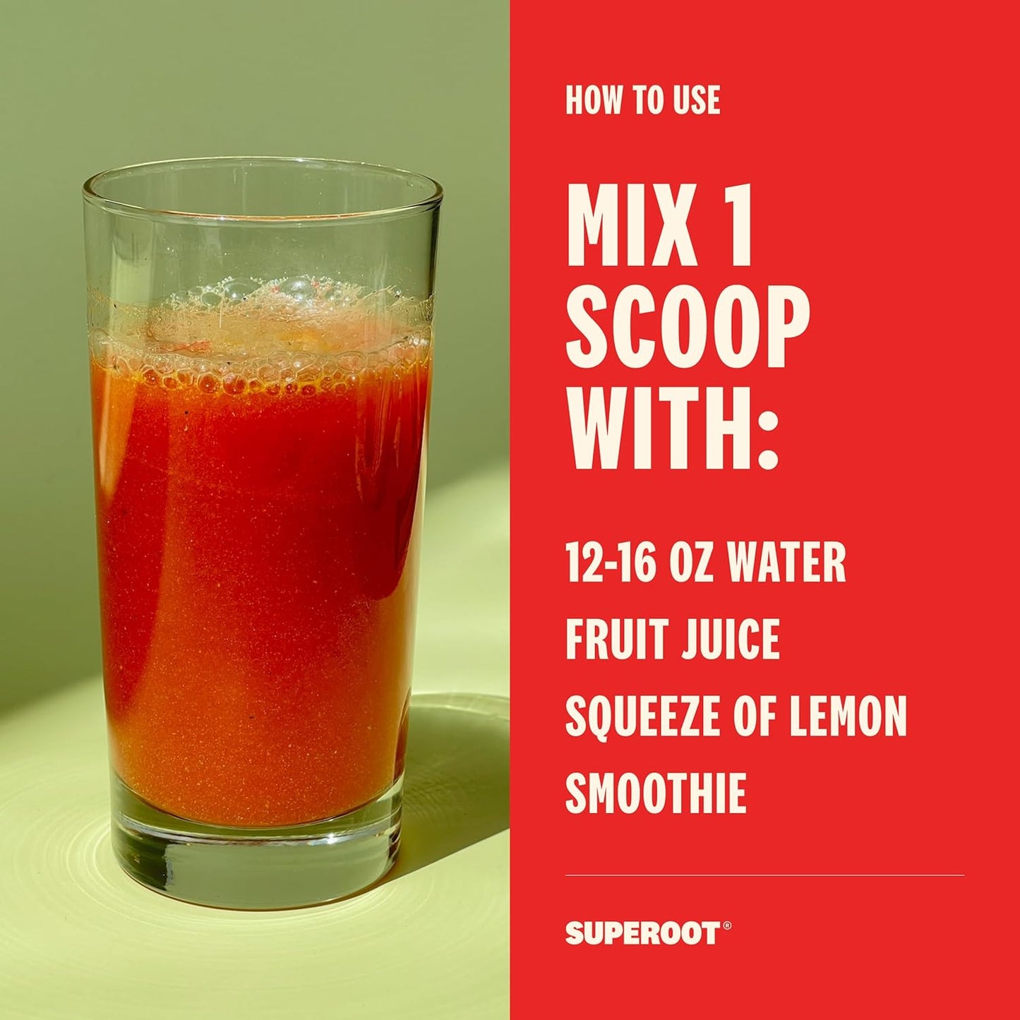 Superoot Ginger & Citrus Flavored Electrolytes with Deep Ocean Minerals, Antioxidants, and Vitamin C for Detox & Immunity Boost | Caffeine-Free Energy & Hydration Drink with 0 Added Sugar | 30 Servings