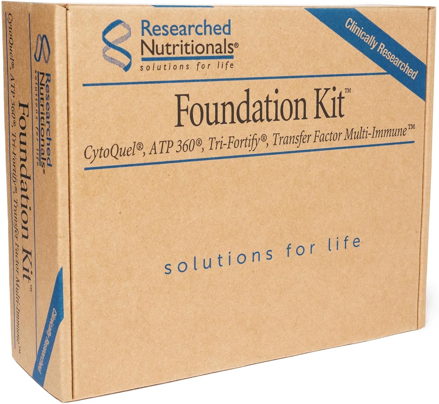 Support Energy, Immunity, and Detox with Researched Nutritionals Foundation Kit - Includes Glutathione, Transfer Factor, ATP, and CytoQuel
