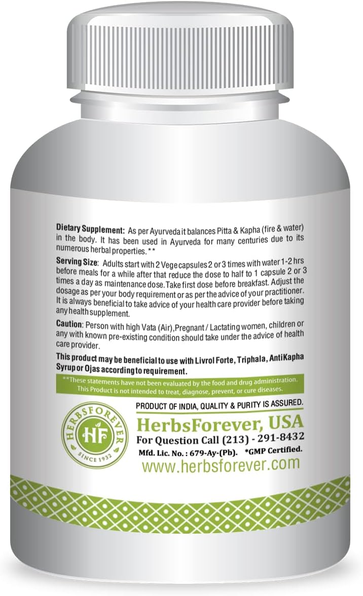 Support your immune system with Herbsforever Mahasudarshan Capsules - Traditional Ayurvedic Formula - 90 Vege Capsules, 800mg each.