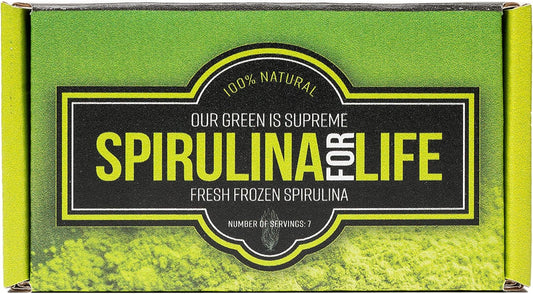 Supreme Green Spirulina Stick Pack - 7 Day Supply, Flash Frozen in USA - Pure Alkaline Water Grown Superfood & Multivitamin