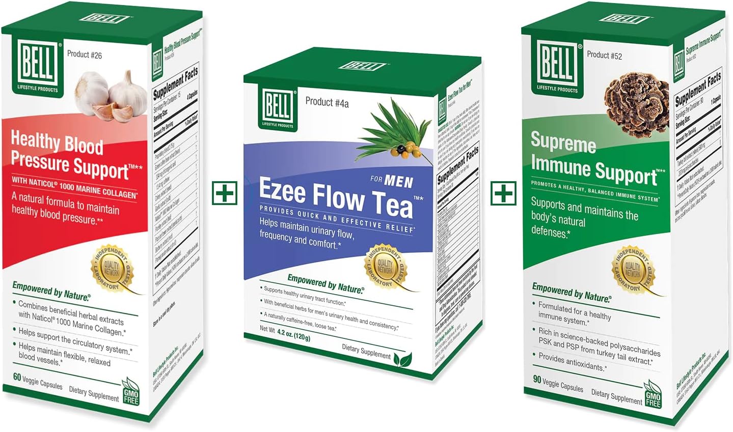 Supreme Immune Support, Ezee Flow Urinary Tea & Blood Pressure Aid Bundle - 25 Years Global Sales by Manufacturer