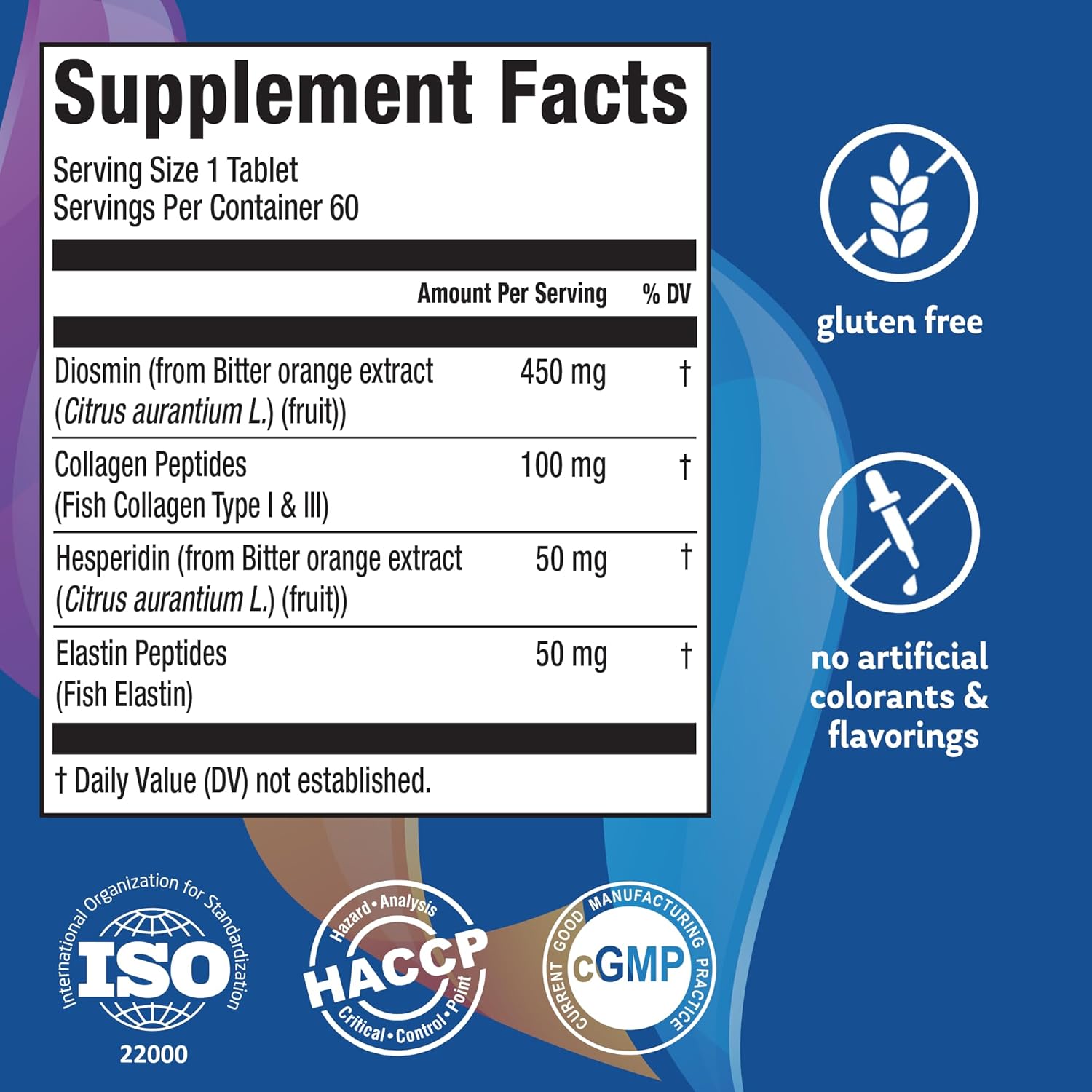 Supreme Veins Supplement - Advanced Vascular Support for Healthy Circulation in Leg Veins - 60 Tablets, 30 Day Supply, Gluten Free