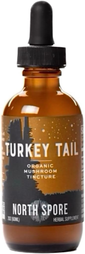 Sustainably Grown Organic Turkey Tail Tincture for Immune Support - 2oz Vegan Mushroom Supplement with Confirmed Potency