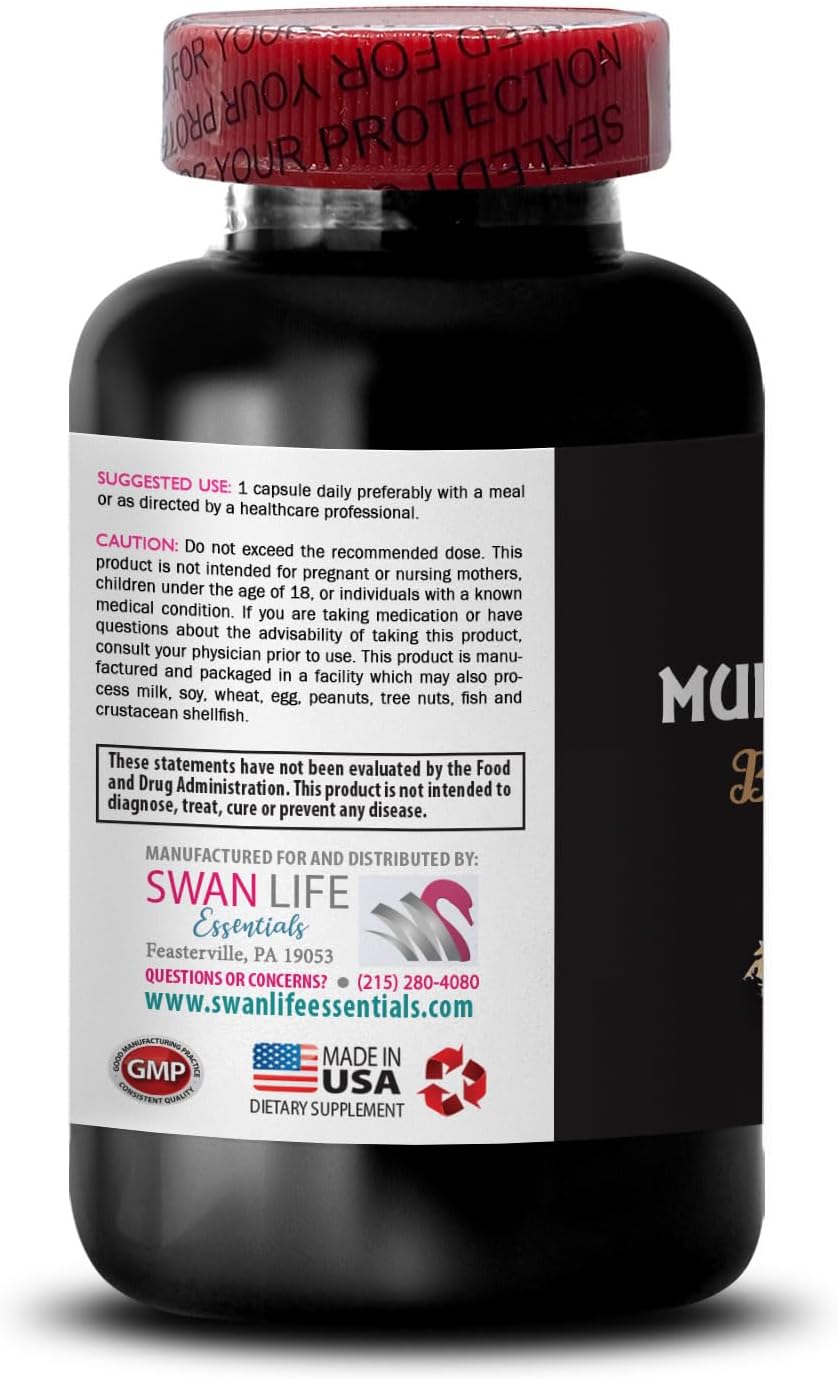 SWAN LIFE ESSENTIALS Vital Boost with Muira Puama Bark Extract - Herbal Activation for Daily Recharge and Strength Flow - 3 Bottles, 180 Capsules