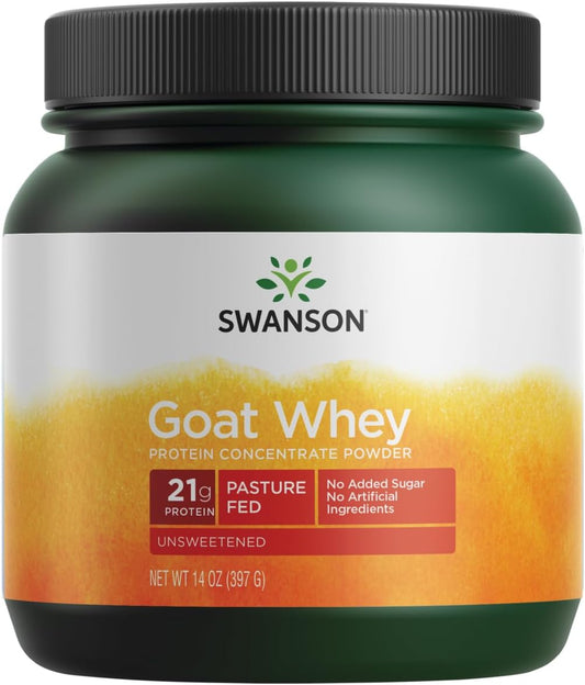 Swanson 14 Ounce Goat Whey Protein Concentrate Powder - 397g