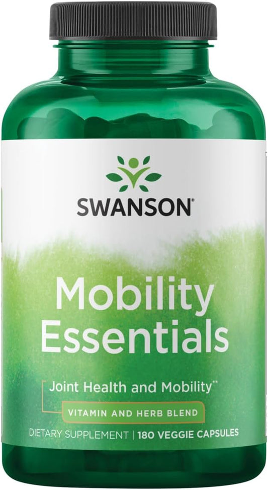 Swanson 180 Veg Capsules Mobility Support Supplement - Mobility Essentials