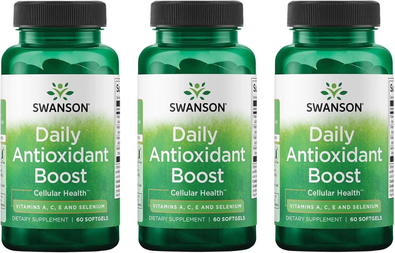 Swanson ACES Vitamins & Selenium Softgels - Cellular Health & Immune Support - Natural Defensive Nourishment - 3 Pack