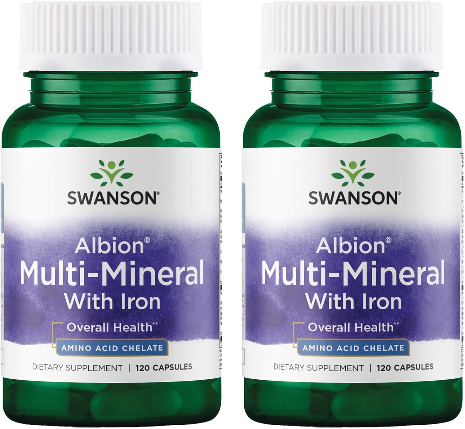 Swanson Albion Chelated Multi-Mineral Glycinate 240 Capsules - Pack of 2 for Enhanced Absorption