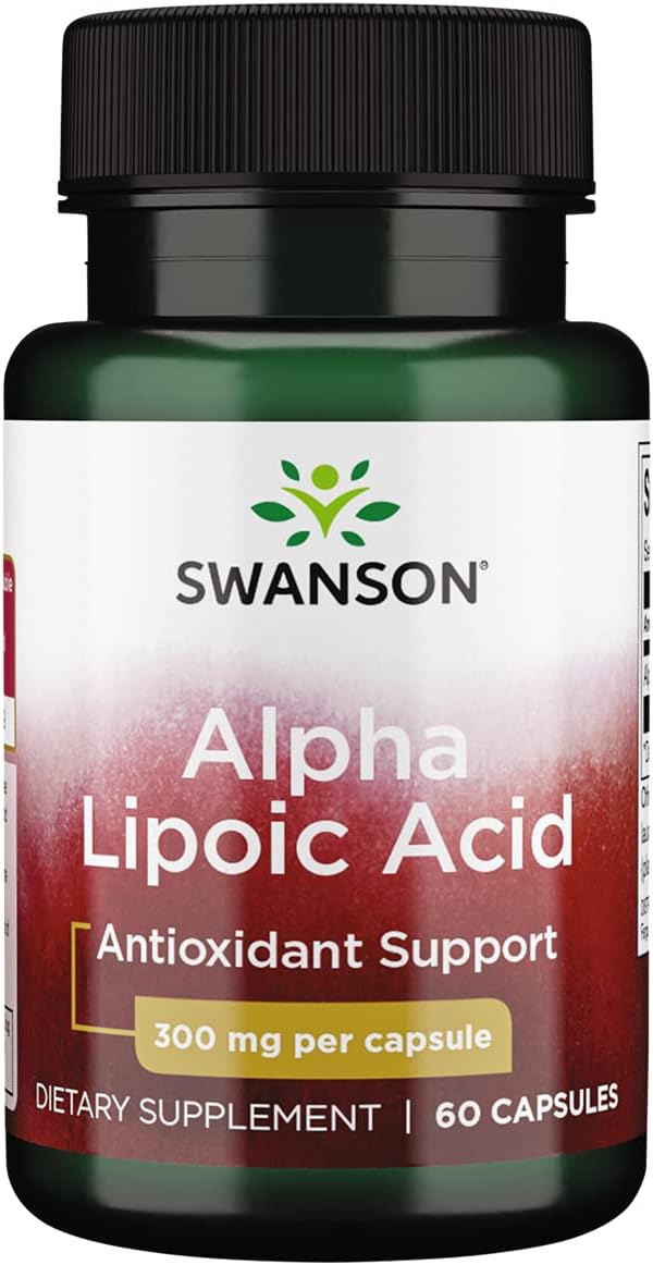 Swanson Alpha Lipoic Acid Capsules - 300mg Antioxidant Supplement for Boosting Overall Health - 60 Count