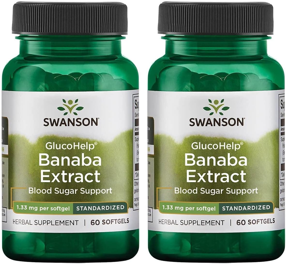Swanson Banaba Extract Supplement - 1.33 mg Standardized 60 Softgels (Pack of 2)