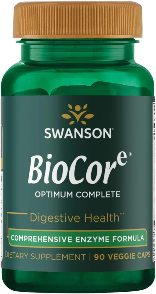 Swanson Biocore Optimum Full Spectrum Enzymes - 90 Veg Capsules for Digestive Health