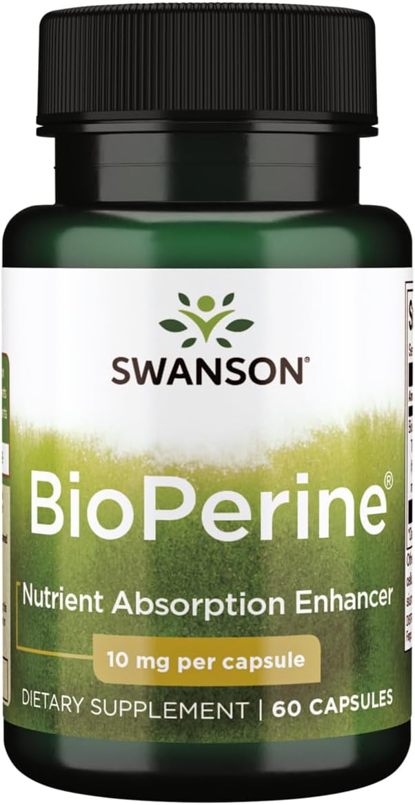 Swanson Bioperine 10mg Capsules for Enhanced Nutrient Absorption