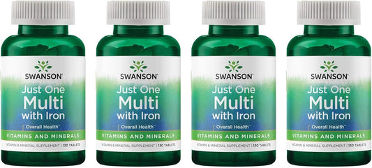 Swanson Century Formula Multivitamin with Iron 130 Tabs - Pack of 4