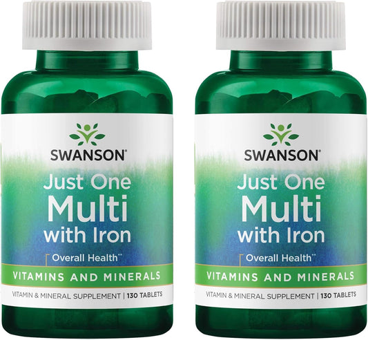 Swanson Century Formula Multivitamin with Iron 130 Tabs - Pack of 260 Tablets