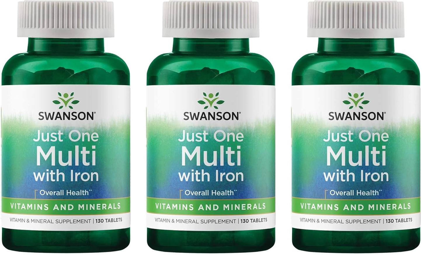 Swanson Century Formula Multivitamin with Iron 130 Tabs - 3 Pack for Daily Health Support