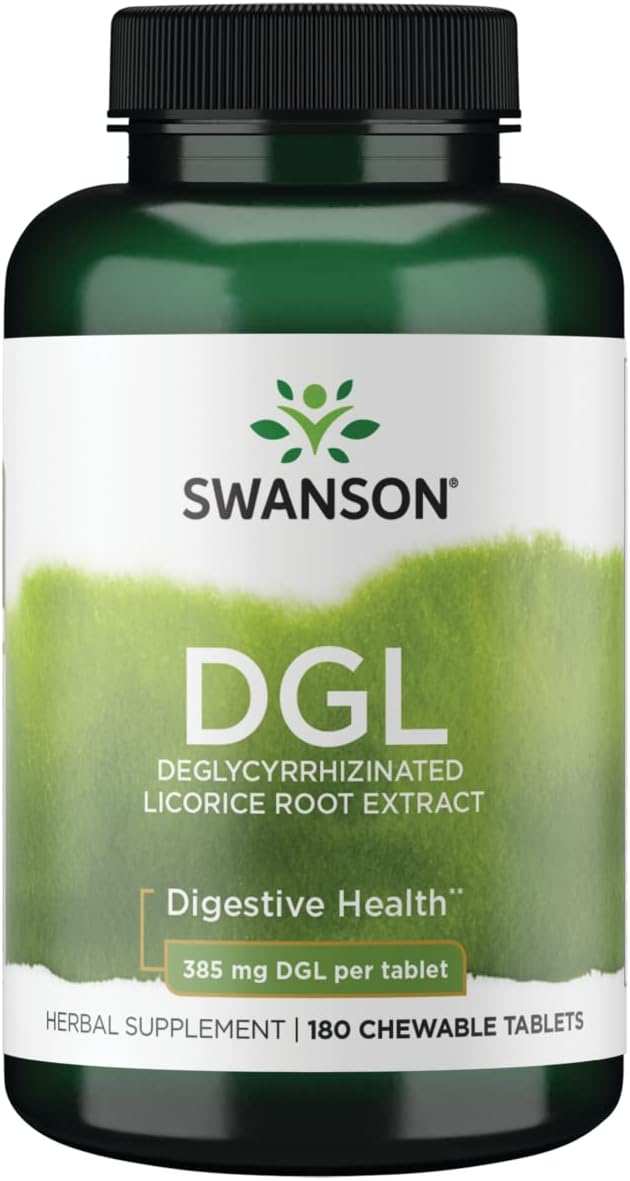 Swanson Dgl (Licorice) Chewable Tablets 385mg - 180 Count