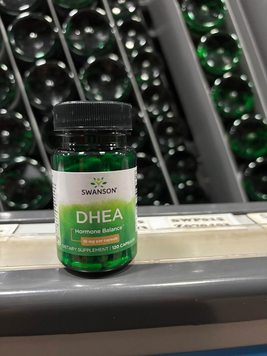 Swanson DHEA 10mg Capsules - Natural Hormone Balance Supplement - 2 Pack (120 Capsules Total)