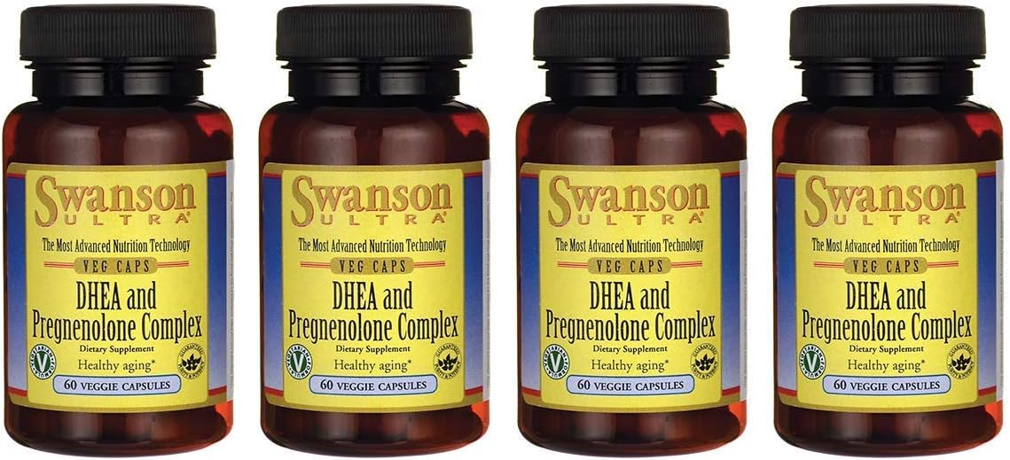 Swanson DHEA and Pregnenolone Complex - 240 Veg Capsules in Total