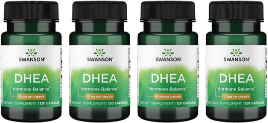 Swanson DHEA Hormone Balance Supplement 10mg (120 Capsules) - Pack of 4