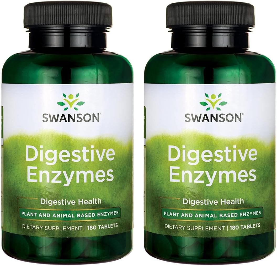 Swanson Digestive Enzymes 360 Tablets Twin Pack for Healthy Digestion