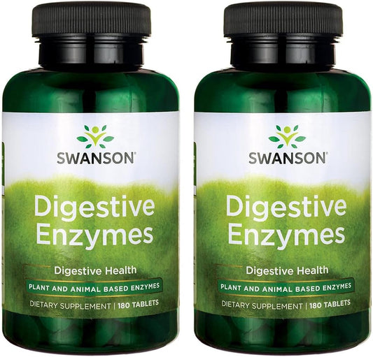 Swanson Digestive Enzymes 360 Tablets Twin Pack for Healthy Digestion