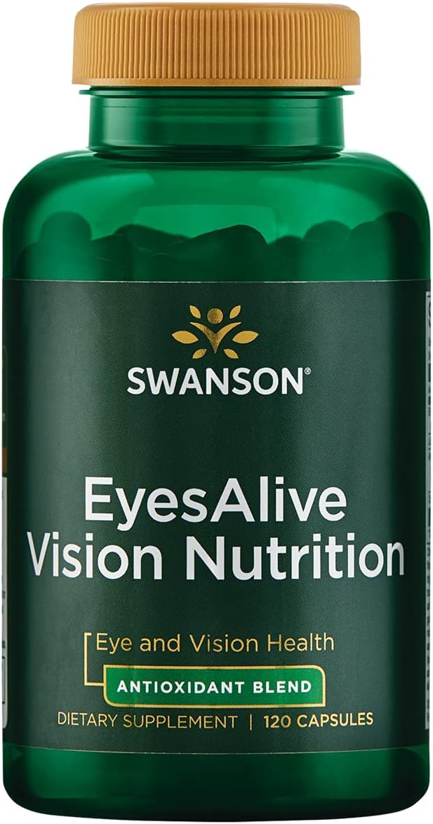 Swanson Eyesalive Vision Nutrition Capsules - 120 Count - Supports Eye Health & Function