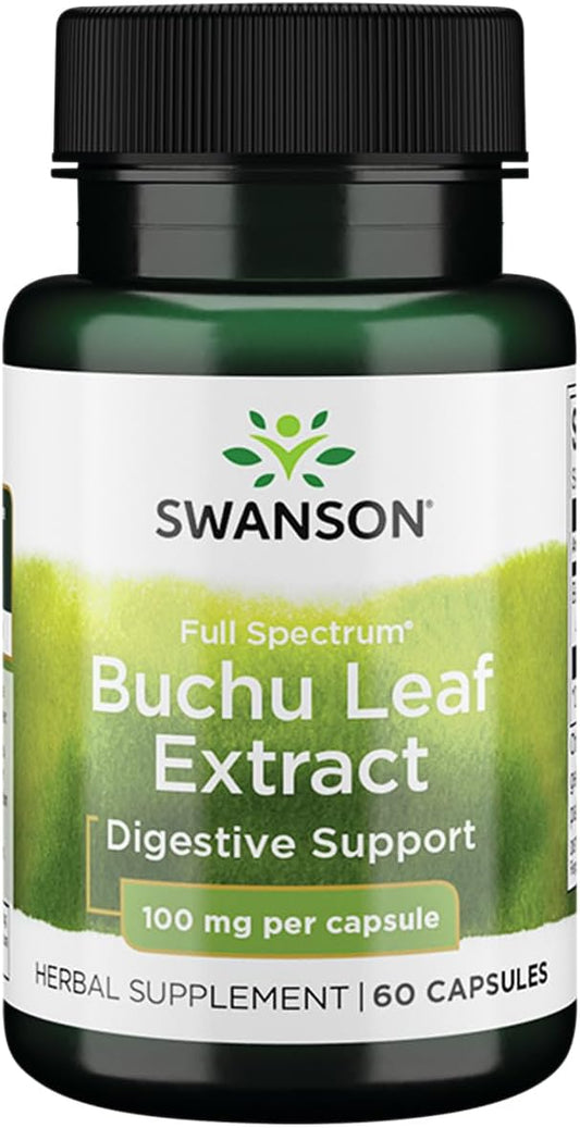 Swanson Full Spectrum Buchu Leaf Extract Capsules - 100mg, 60 Count