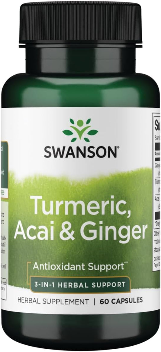 Swanson Full Spectrum Turmeric Acai Ginger Capsules - 60 Count