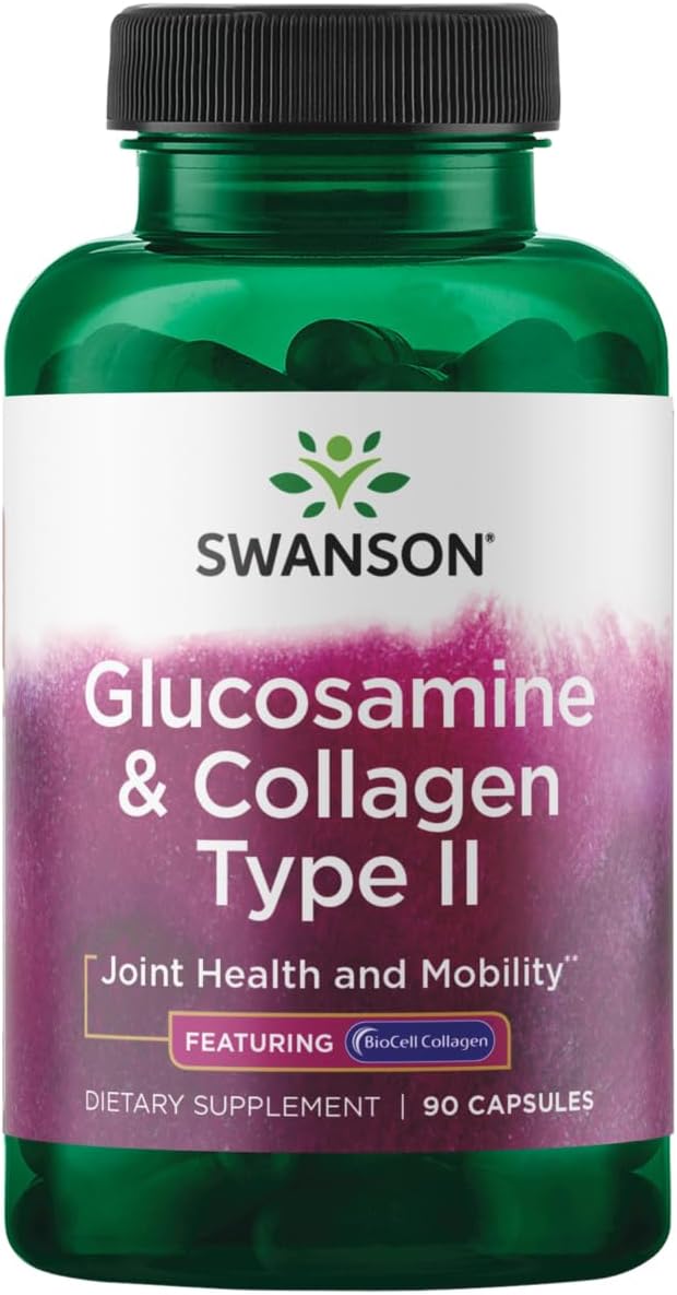 Swanson Glucosamine & Collagen Type II with BioCell Collagen - 90 Capsules